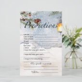 Baby voorspellingen kaart evergreen baby shower (Staand voorkant)