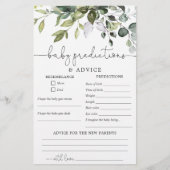 Baby voorspellingen kaart genderneutraal simpel (Voorkant)