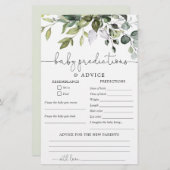 Baby voorspellingen kaart genderneutraal simpel (Voorkant / Achterkant)