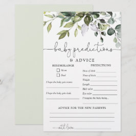 Baby voorspellingen kaart genderneutraal simpel