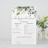 Baby voorspellingen kaart genderneutraal simpel (Staand voorkant)