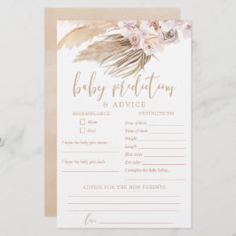 Baby voorspellingen kaart pampas gras boho