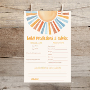 Baby voorspellingen kaart sunshine boho sun