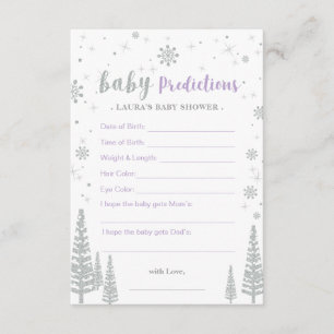 Baby Voorspellingen Kaart - Winter Baby Shower Spe