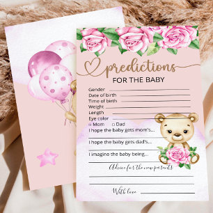 Baby Voorspellingen   Meisje Baby shower spel