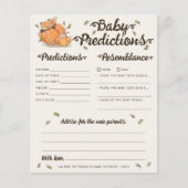 Baby voorspellingen najaar Baby shower spel (Voorkant)