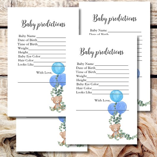 Baby voorspellingen Oh Boy Beer ballon Eucalyptus