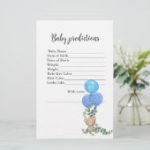 Baby voorspellingen Oh Boy Beer ballon Eucalyptus (Staand voorkant)