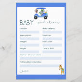 Baby Voorspellingen Olifant & Aap Golf Shower (Voorkant)
