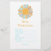 Baby voorspellingen retro boho zon hier komt de zo (Voorkant)