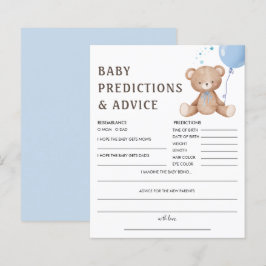 Baby Voorspellingen | Teddy Bear Boy Baby shower S