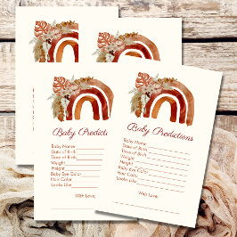 Baby voorspellingen Terracotta Boho Tropische rege