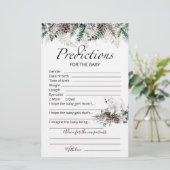 Baby voorspellingskaart winterbaby shower (Staand voorkant)