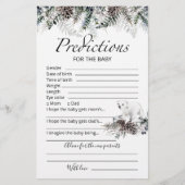 Baby voorspellingskaart winterbaby shower (Voorkant)