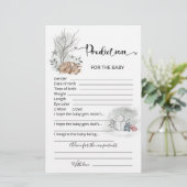 Baby voorspellingskaart winterbaby shower (Staand voorkant)