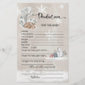 Baby voorspellingskaart winterbaby shower (Voorkant)