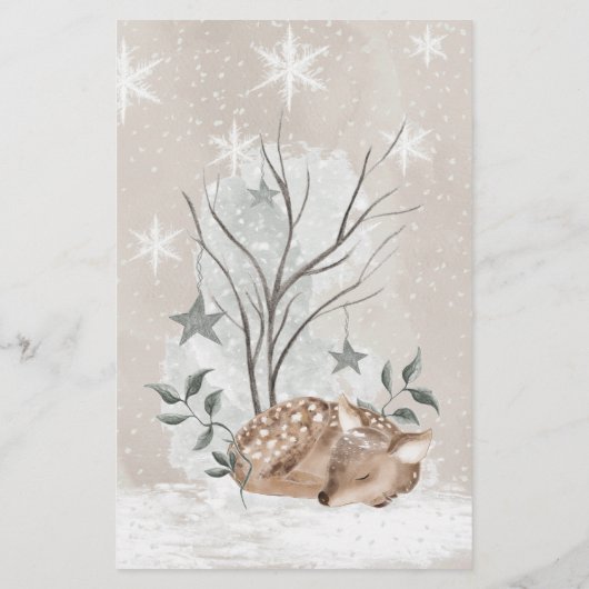 Baby voorspellingskaart winterbaby shower (Achterkant)