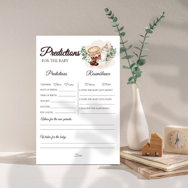 Baby voorspelt het Baby shower van koffie (Creator heeft geüpload)