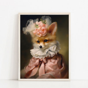 Baby Vos Antiek Portret, Victoriaans Dierenportret Poster