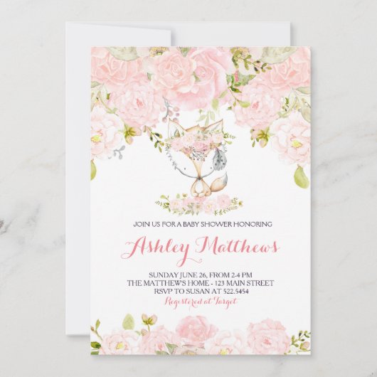 Baby vos Babyschoenen Kaart (Voorkant)