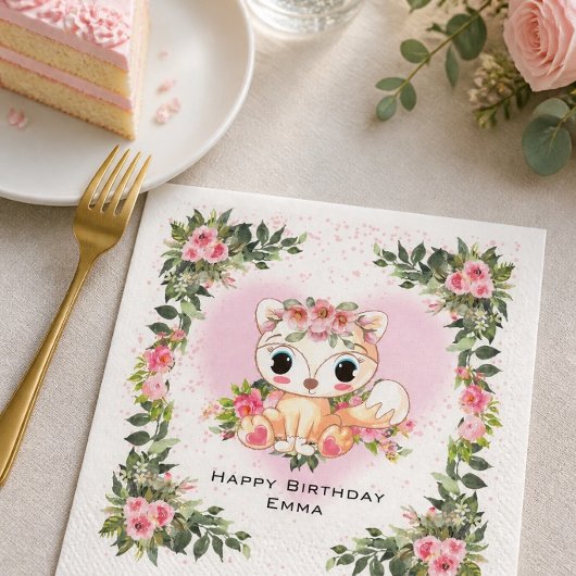 Baby Vos | Gepersonaliseerd Servet