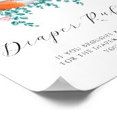 Baby vos in bloei - luierloterij poster (Hoek)