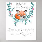 Baby vos - raad hoeveel snoepjes Poster (Voorkant)