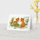 Baby vossen Kaart (Gele Bloem)