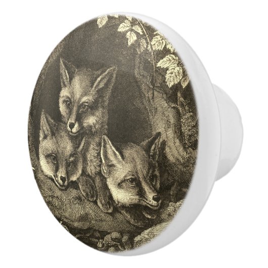  baby vossenbos keramische knop (Rechts)