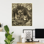  baby vossenbos poster (Thuiskantoor)