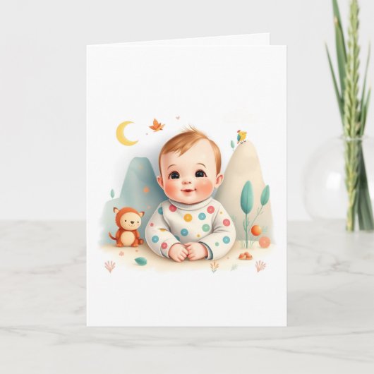 Baby Vouwkaart Kaart (Voorkant)