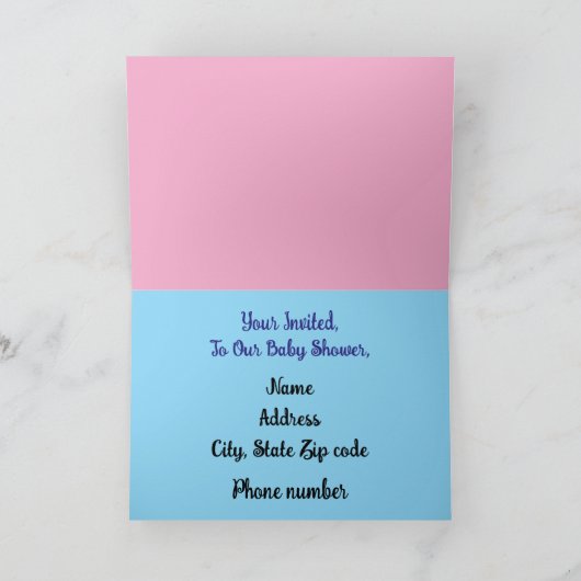Baby Vouwkaart Kaart (Binnen)