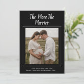 Baby Vreugde op Komst | Kerst Foto Aankondiging (Staand voorkant)