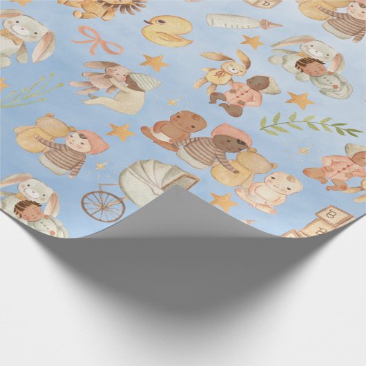  Baby & Vrienden Eerste Verjaardagsfeest Cadeaupapier (Hoek)