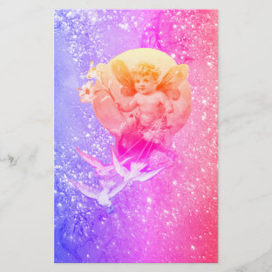 BABY VRIJ, DOVES, BLUE PAARSE PINK SPARKLES, Fanta Briefpapier