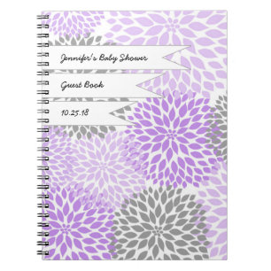 Baby Vrijgezellenfeest Guest Book lavender Grey Notitieboek