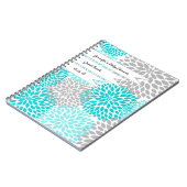 Baby Vrijgezellenfeest Guest Book turquoise grijs Notitieboek (Linkerzijde)