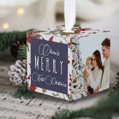 Baby Vrolijk eerste kerstfeest, naam en foto's, Decoratie