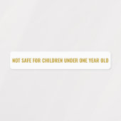 Baby Waarschuwing Honey Jar Deksel Veiligheidslabe Labels (Design 1)