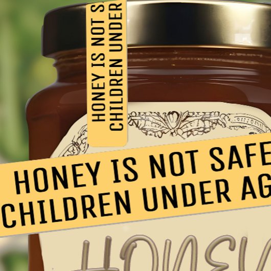 Baby Waarschuwing Honey Jar Deksel Veiligheidslabe Labels