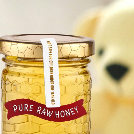 Baby Waarschuwing Honey Jar Deksel Veiligheidslabe Labels