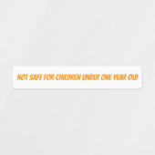 Baby Waarschuwing Honey Jar Lid Beveiliging Labels (Design 2)