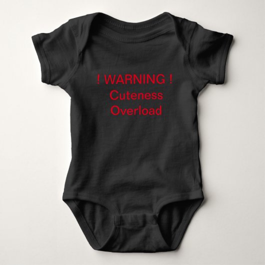 Baby-waarschuwing Romper (Voorkant)