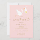 Baby Wacht Niet Update Roze Kaart (Voorkant)