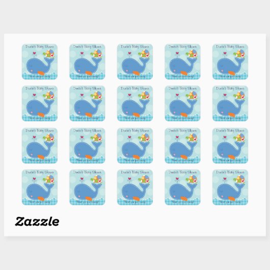 Baby Walvis en Turtle Sticker (Vel)
