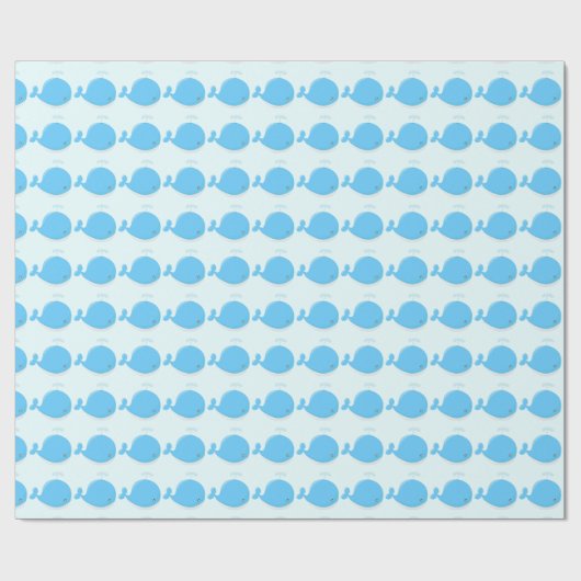 Baby walvis kawaii cartoon kind cadeaupapier (Vlak)