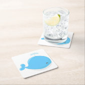 Baby walvis kawaii cartoon kind kartonnen onderzetters (Insitu)