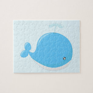 Baby walvis kawaii cartoon kind legpuzzel