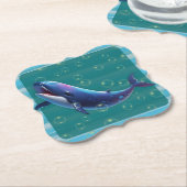 Baby Walvis Papier Coasters Kartonnen Onderzetters (Gekanteld)