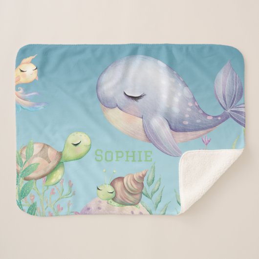 Baby walvisdeken sherpa deken (Voorkant (horizontaal))